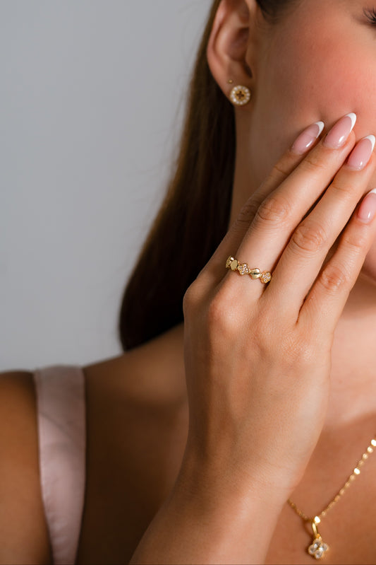 Anillo Mini Clover Ajustable