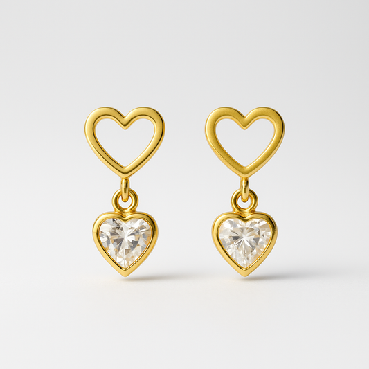 Topo Corazón Circónn Colgante