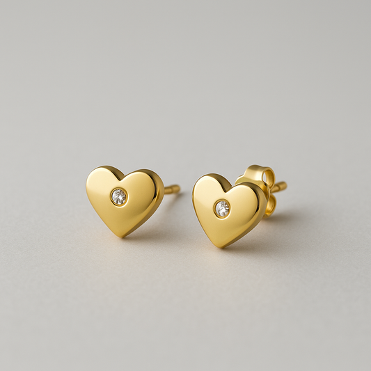 Topo Corazón Circón Liso